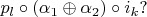 $p_l\circ(\alpha_1\oplus\alpha_2)\circ i_k?$