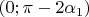 $(0;\pi-2\alpha_1)$