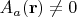 $A_a(\mathbf{r})\ne0$