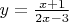 $y=\frac{x+1}{2x-3}$