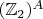 $(\mathbb Z_2)^A$