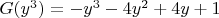 $G(y^3) = -y^3 - 4y^2 + 4y + 1$