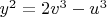 $y^2 = 2v^3-u^3$