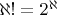 $\aleph !=2^{\aleph}$ $\aleph !=2^{\aleph}$