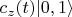 $c_z(t)|0,1\rangle$