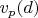$v_p(d)$